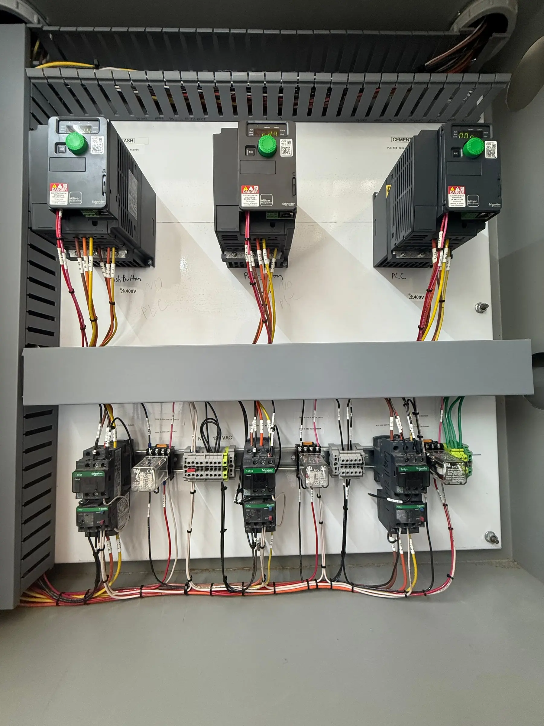 Industrial VFD control panel wiring by LiveWire Electrical Service